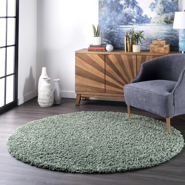 Nuloom Kara Solid Shag Area Rug 6ft KKBX01G-R606 - main